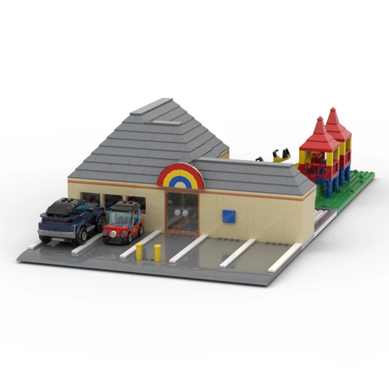 

3058 шт. MOC детский сад город строительные блоки Рождественский подарок архитектурная структурная механика игрушки кирпич