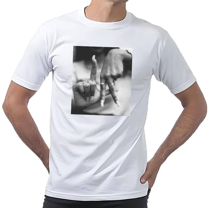 T-shirt manches longues ou courtes, en coton, tailles adultes, LA Fingers in rapCotton