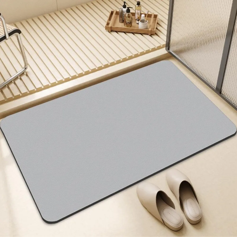 Practical Water Absorbent Bathroom Rug Anti-Slip Backing Bath Mat Quick Drying Floor Pad For Shower Tub Entrance Home Decoration