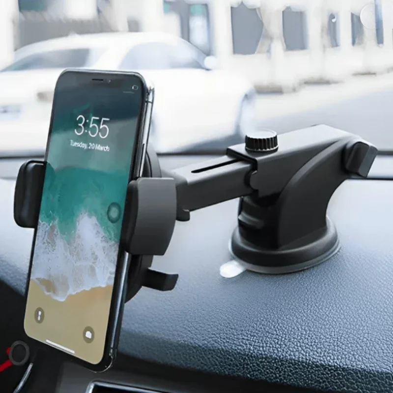 Universal Phone Retractable Car Dashboard Holder Mount 270 Degree Adjustable Car Phone Holder Strong Grip with Suction