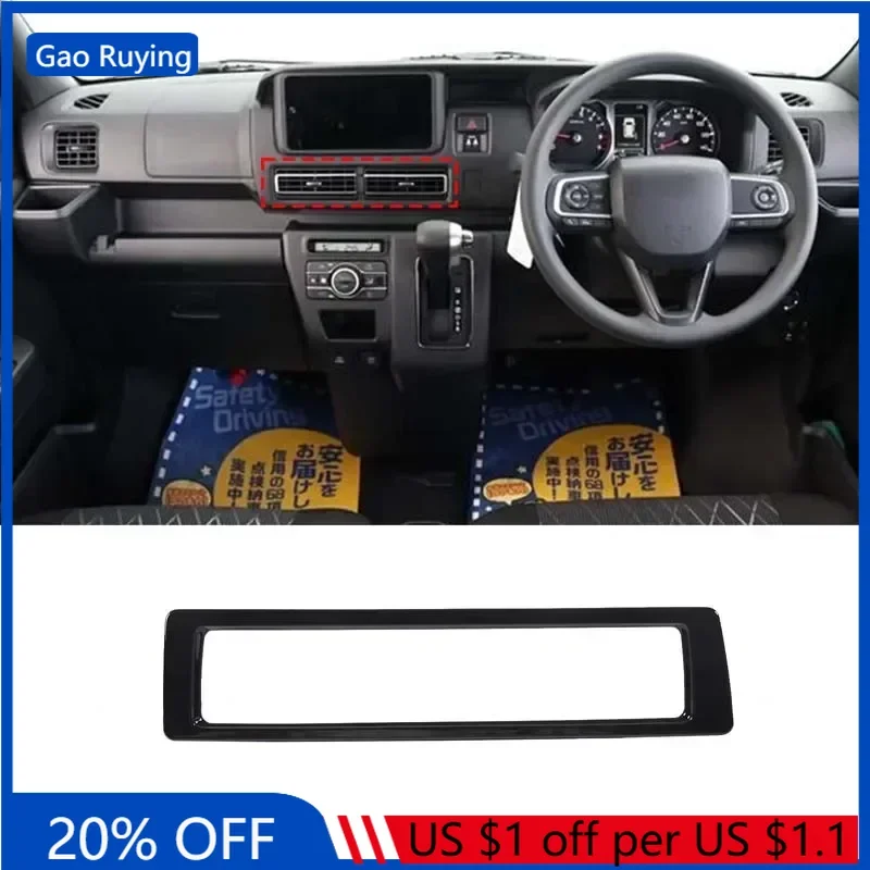 

For Daihatsu Atrai Hijet Cargo 2022-23 ABS Carbon Fiber Car Central Control Air Outlet Decorative Frame Sticker Car Accessories