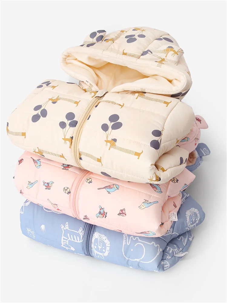 

Thiened Fce Children's down Cotton Jaet Hooded Winter Coat Sli Korean Sle Boys Girls Padded Vest Long Sve