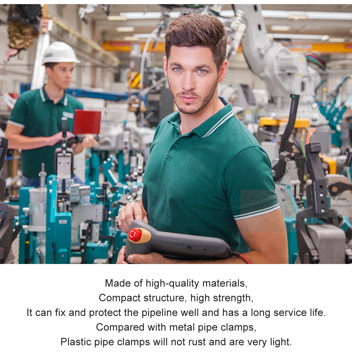 

200pcs U Shape Pipe Clamp Pvc Corrosion Resistant Durable Pipe Support Riding Horse Clamps Fixing Hose Fittings