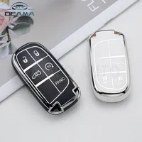 5 Buttons TPU Car Smart Key Case Cover For Jeep Renegade Frand Cherokee Dodge Journey Charger Chrysler 200 300 300 Shell Fob
