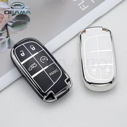 5 Buttons TPU Car Smart Key Case Cover For Jeep Renegade Frand Cherokee Dodge Journey Charger Chrysler 200 300 300 Shell Fob