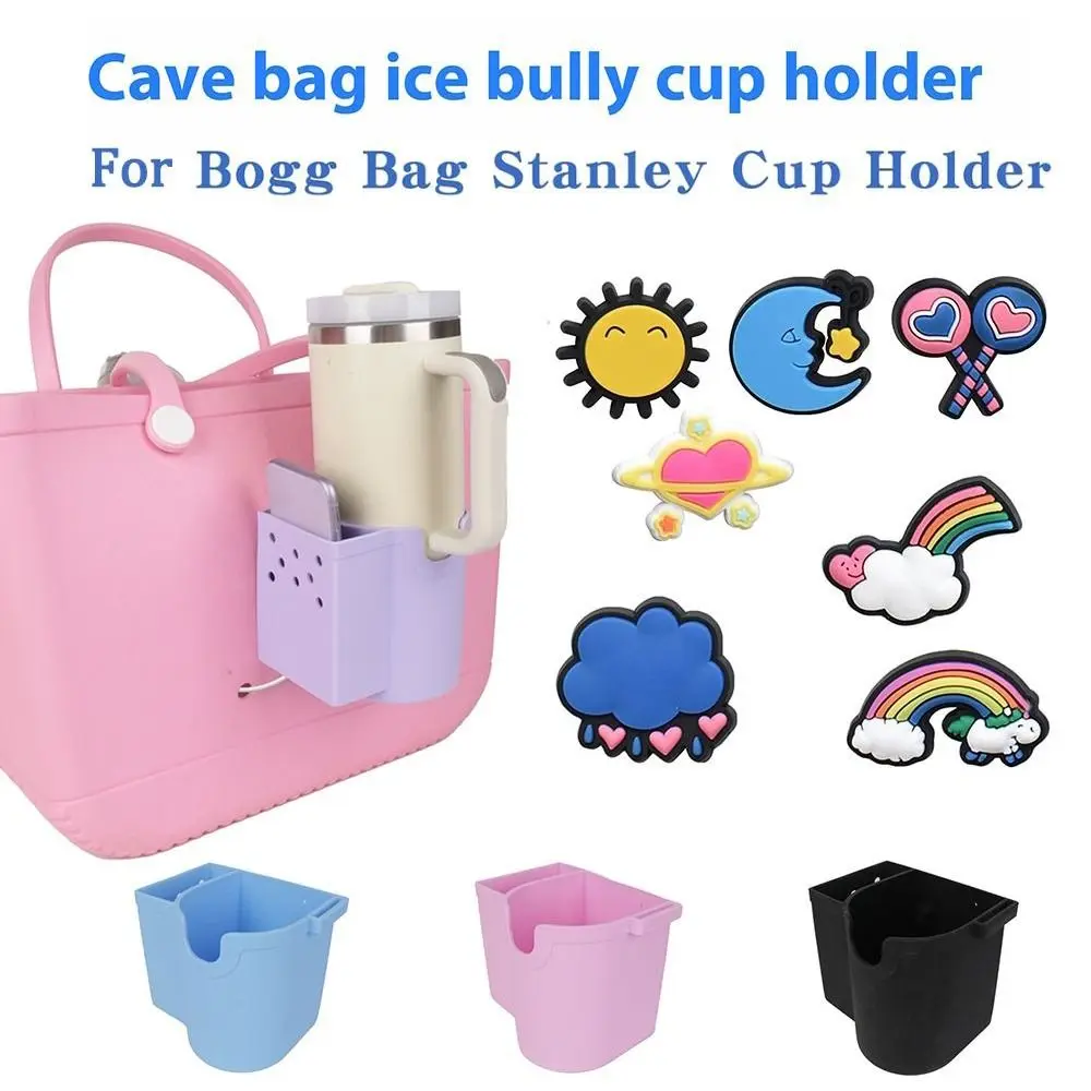 

New Silicone Storage Pouch Soft Waterproof Water Cup Holder Phone Storage Organizer for Bogg Bag for Bogg Bag