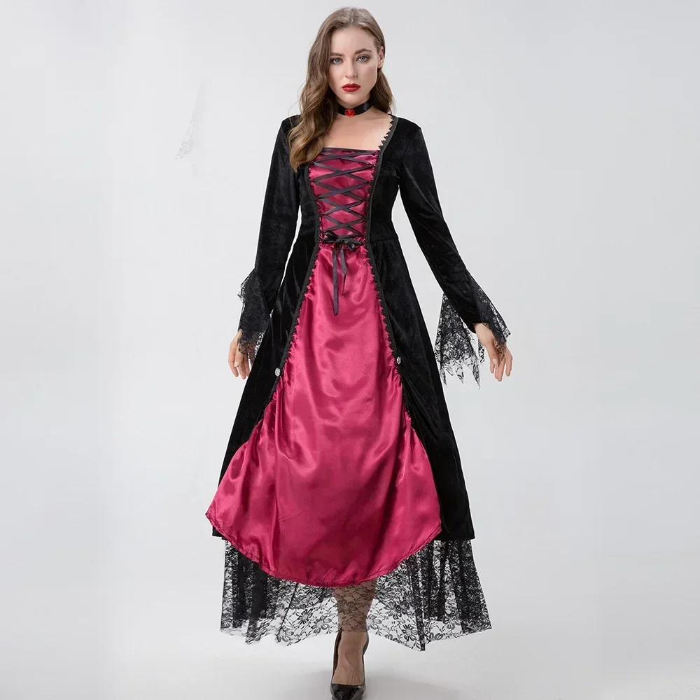 

New Halloween Sexy Gothic Court Robe Vampire Cosplay Costume