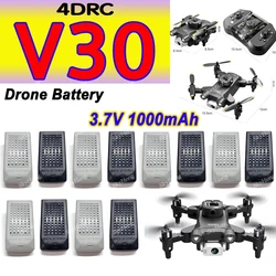 1-20Pcs Original 4DRC V30 Mini Drone Battery 3.7V 1000MAh For 4D-V30 Mini Battery RC Quadcopter Replacement V30 Accessory Parts