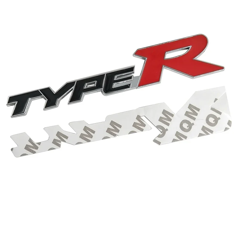 3D Metal Car Sticker Auto Badge Emblem Type R Logo Decal For Honda CIVIC FD2 FD FA 5 Mugen TypeR Racing Car Styling Accessories