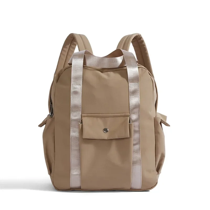 

Нейлоновые однотонные студенческие рюкзаки на молнии большой вместимости для женщин, Лидер продаж 2025, простые внутренние школьные ранцы с карманами на молнии