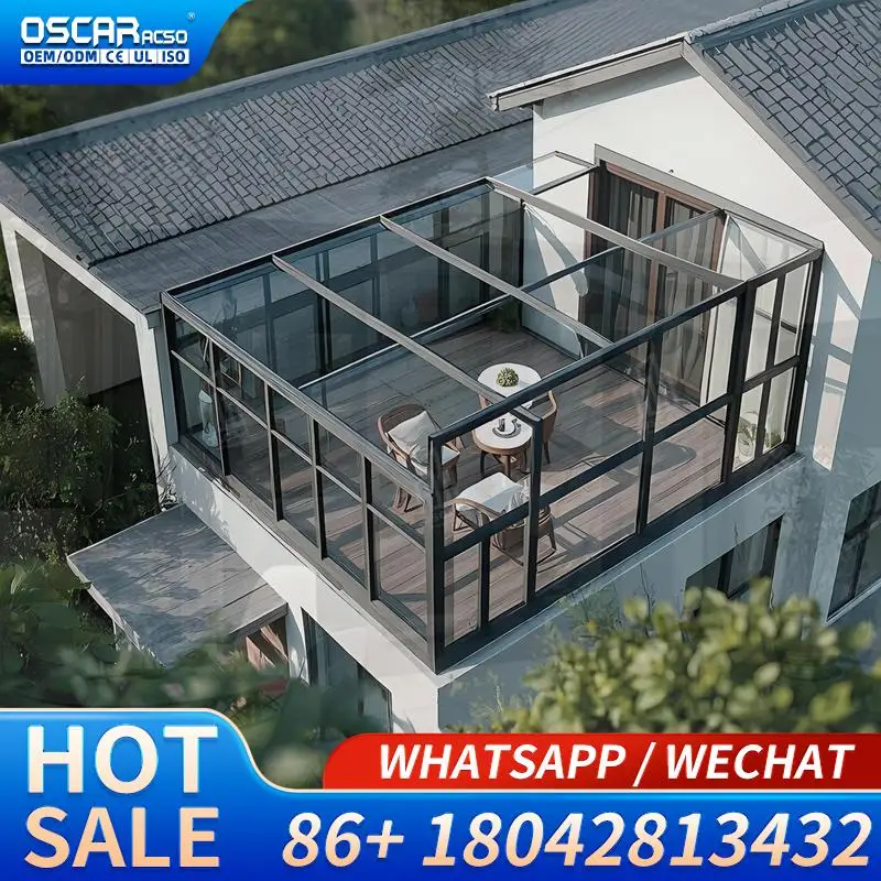 Winter Garden Sunroom Powder Coated Aluminum Tempered Glass Greenhouse for Backyard Patio Balcony sunroom