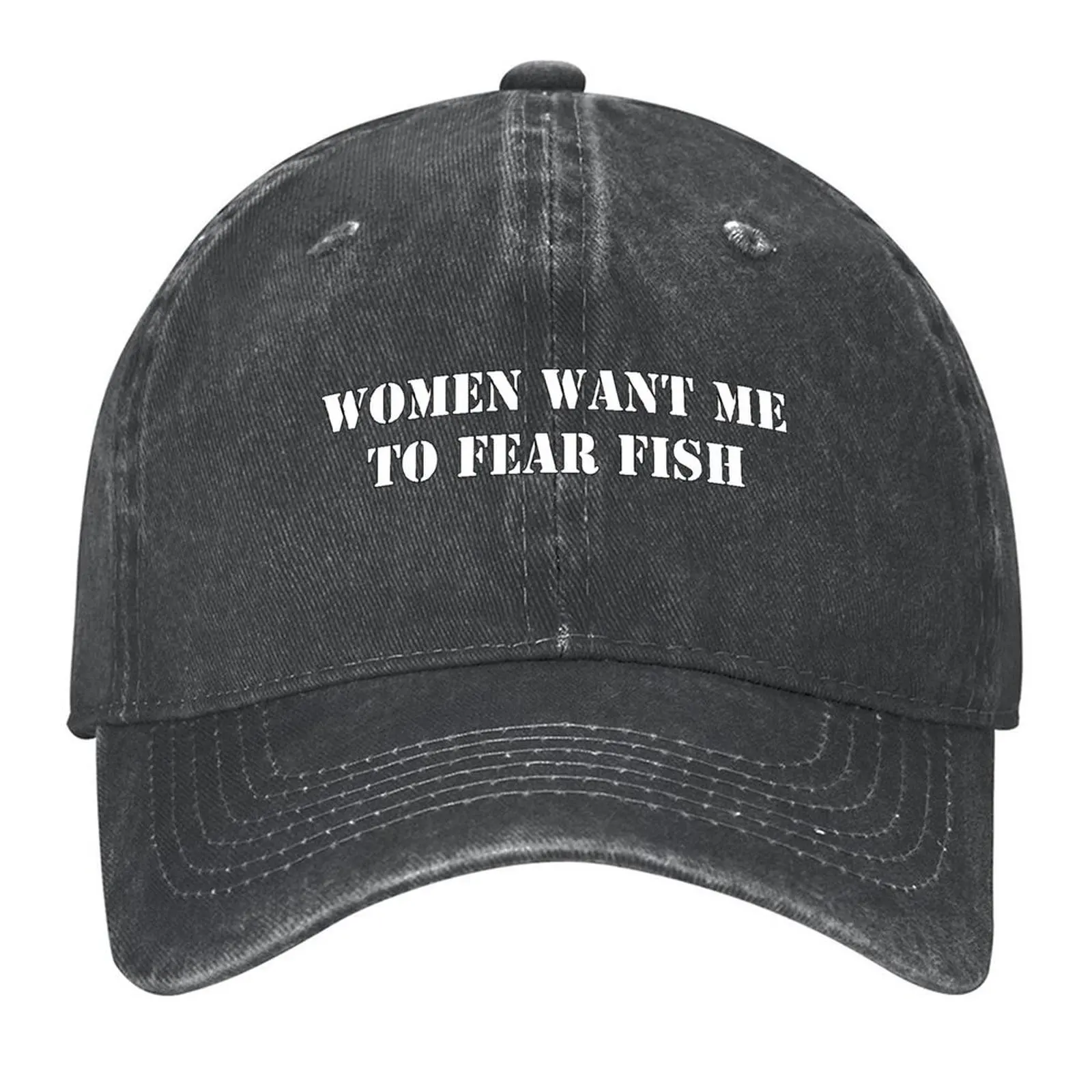 

Women Want Me To Fear Fish Baseball Cap Hip Hop Winter hat Luxury man cap Big Size Hat Designer Man Women's