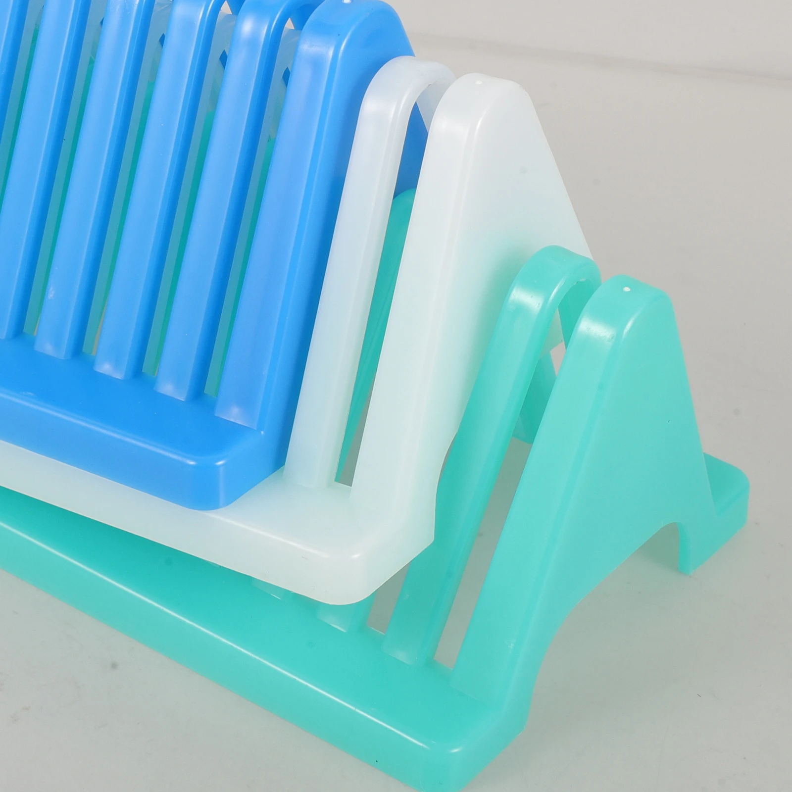 

3pcs Laboratory Microscope Slides Rack Triangular Space-Saving Plastic Storage Holder For Experiment Slide Drying
