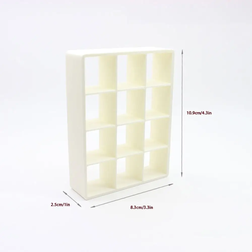 1/12 Scale Dollhouse Storage Box 4/8/12 Grids Multicolor Dollhouse Storage Container Plastic Miniature Furniture Shelf House