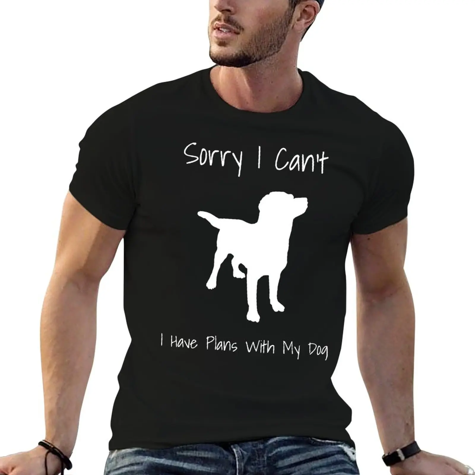 Sorry I Can't I Have Plans With My Dog Funny T-Shirt vintage t shirts Louboutins mens designer clothes