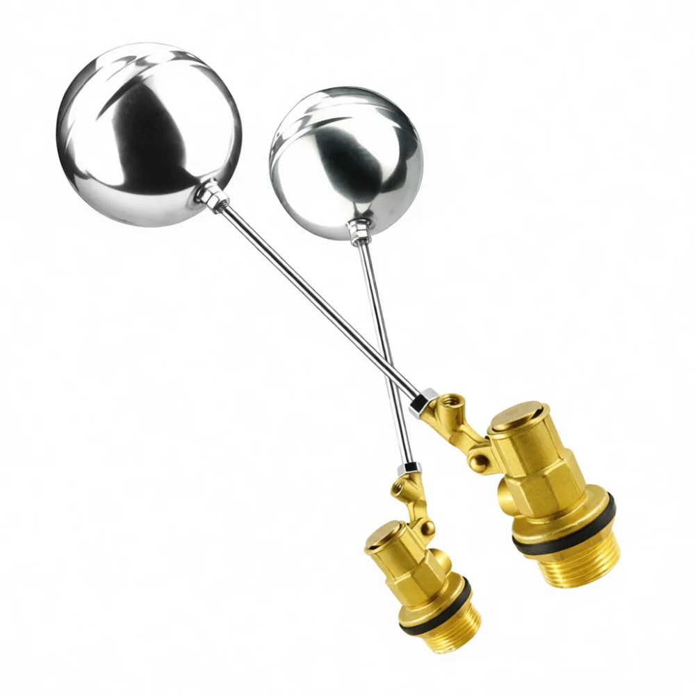 Brass Stainless Steel Float Valve Automatic Water Level Control Shut Off Switch For Tank Cistern Industrial Cooling Tower
