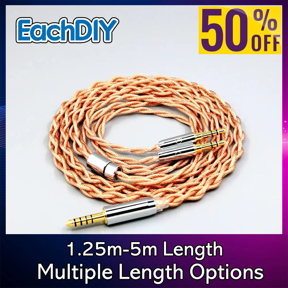 Beyerdynamic T1 T5P II AMIRON HOME Denon AH-D600 AH-D7100 7776 용 Graphene 7N OCC 차폐 동축 혼합 이어폰 케이블