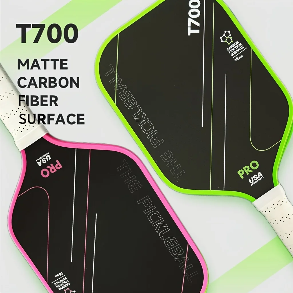 

Лопатка для пиклбола из необработанного углеродного волокна T700: мощное вращение, зернистость и баланс с профилем 16 мм и текстурированной поверхностью