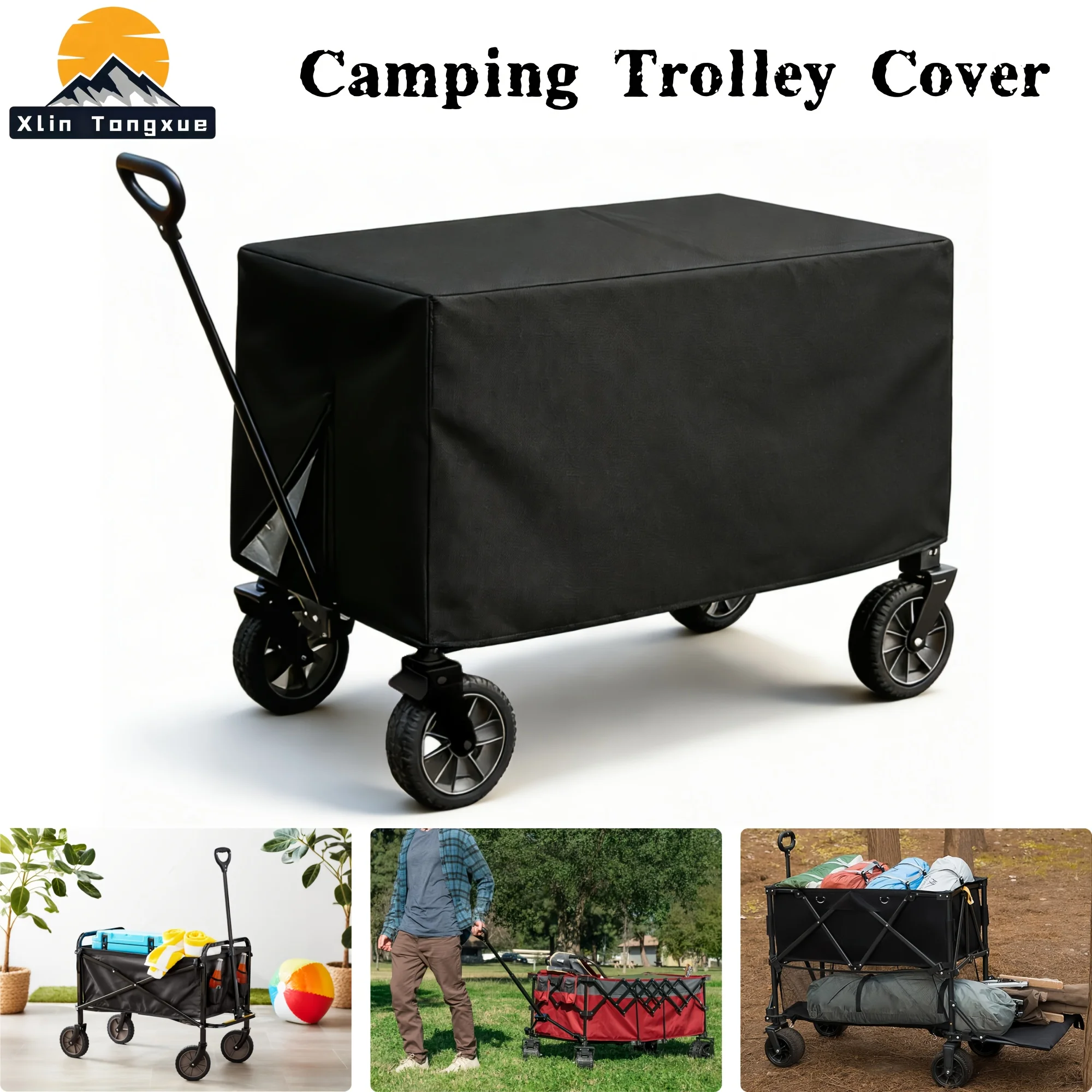 Multi-Purpose Foldable Trolley Cover, Universal Fabric Cart Protector with All Weather Outdoor Protection