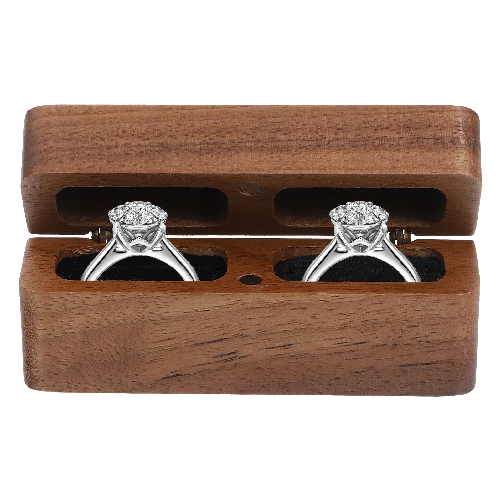 

Jewelry Display Box Wooden Ring Box for Wedding Rings Engagement Bridal Shower Gift Practical and Decorative Jewelry Case