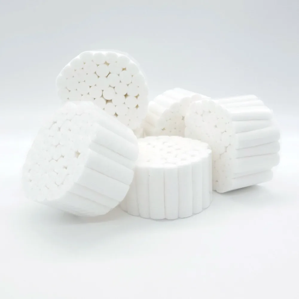 250pcs Dental Cotton Rolls Disposable Medical Surgical Cotton Rolls Teeth Whitening Cleaning High-purity Cotton Roll Dentistry