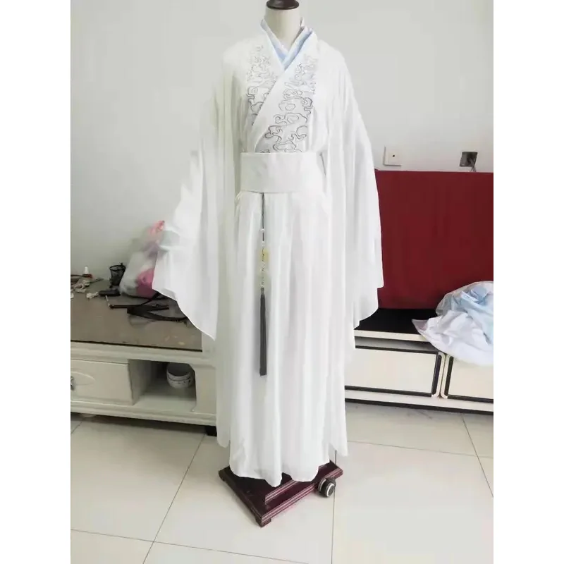 Anime MO DAO ZU SHI Lan Wangji Cosplay, série de TV, trajes indomáveis de Halloween, trajes de Natal para homens e mulheres, peruca longa, sapatos