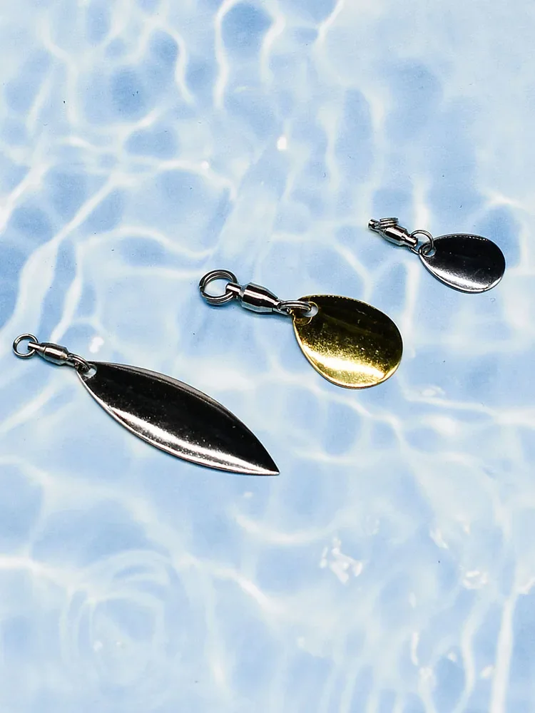 Spinner en forme de gouttelettes d'eau et feuilles de saule, 8 pièces, avec roulement à billes, queue pivotante, leurre, fournitures exécutives