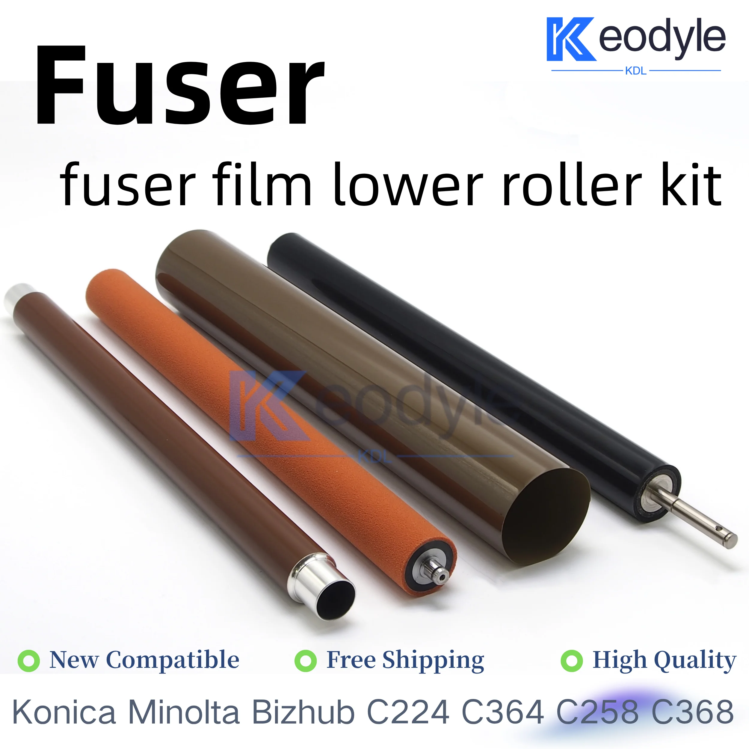 Fuser Kit For Konica Minolta Bizhub C224 C284 C364 C224e 284e 364e C258 C308 C368 Fuser Belt Film Sponge Roller Pressure Roller