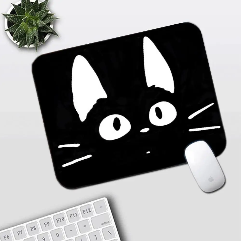 Little Black Cat Swirl Starry Sky Design mousepad large size keyboard  office desktop laptop bedroom learning table mat