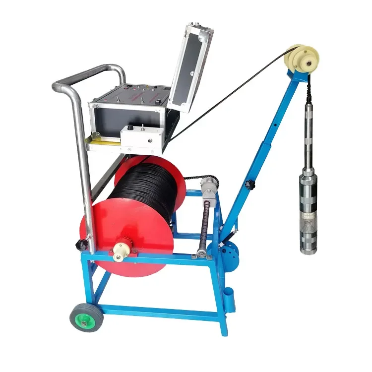 500m cable winch waterproof well underwater video pipe Inspection 70mm Dual deep waterborehole endoscopic camera equipment set