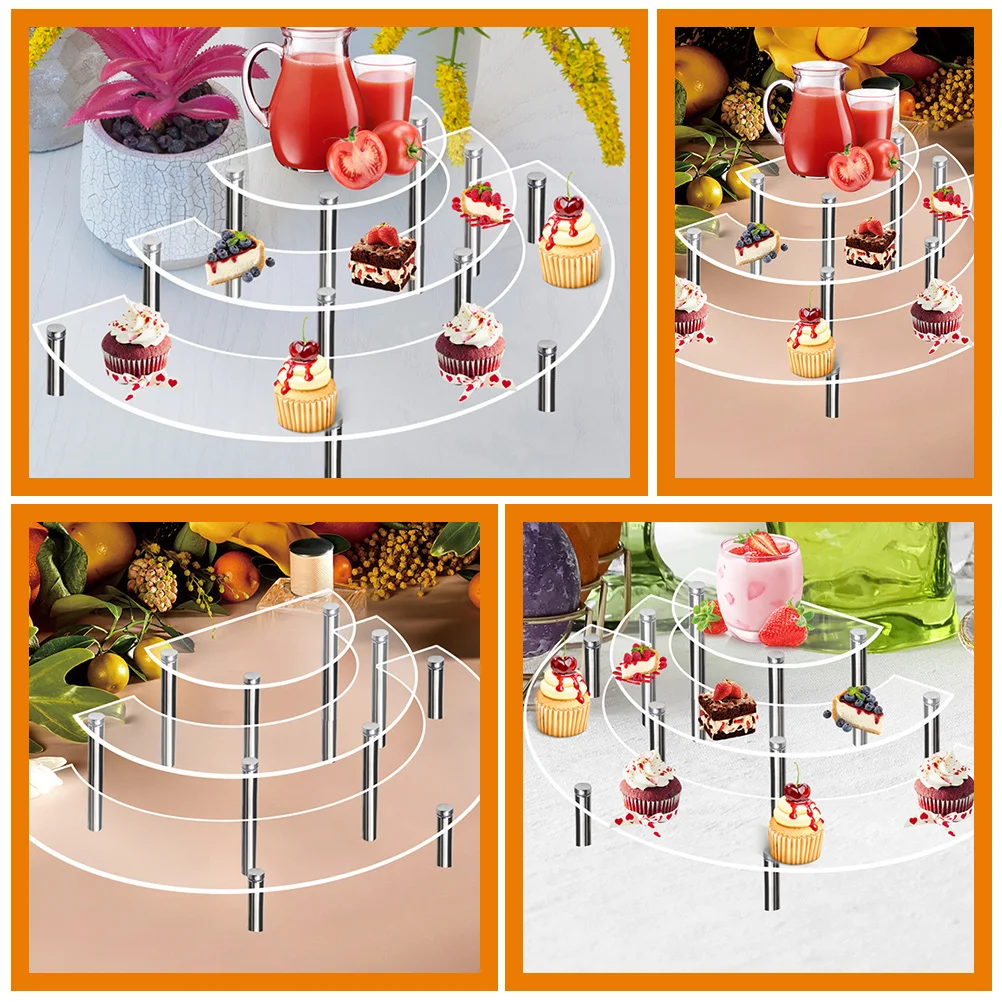 디저트 액세서리 케이크 디스플레이 스탠드 선반, 높이 3 차원 컵케이크 거치대 선반