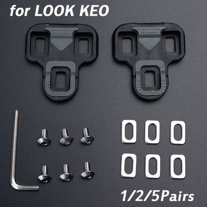 Racefiets Schoenplaten voor KEO Pedaal Schoenplaten Float Zelfsluitende Pedalen voor LOOK KEO Fietsen Pedalen Schoenen Fiets Plaat 1/2/5 Pairs