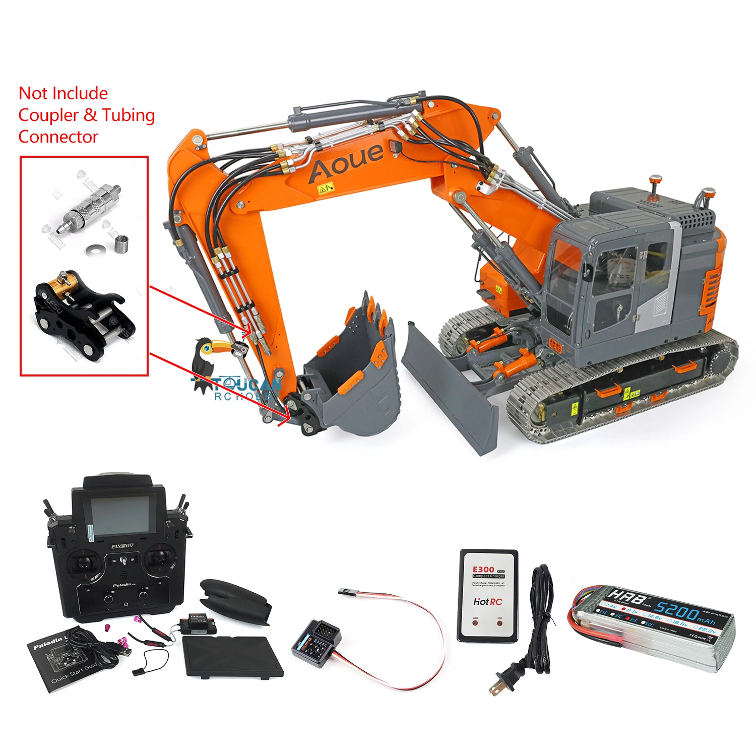 Lesu rc metall aoue et26l hydraulik bagger montiert mit system ventil esc motor servo gps funks teuerung gräber modell spielzeug