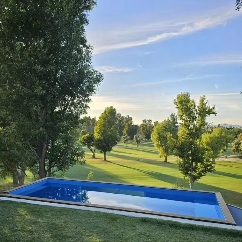 Outdoor Customized Swimming Pool Visible Bathtub Swimming Pool Glass Hydrotherapy Sea Container Swimming Pool Price for USA