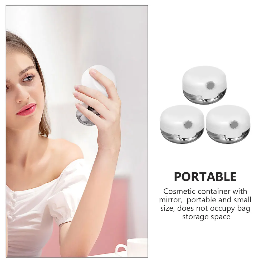 3 Pcs Container with Lid Jar Lip Gloss Containers Balm Liquid Lipstick Sample Mini Makeup Tin Empty Vials Clear Plastic Lids