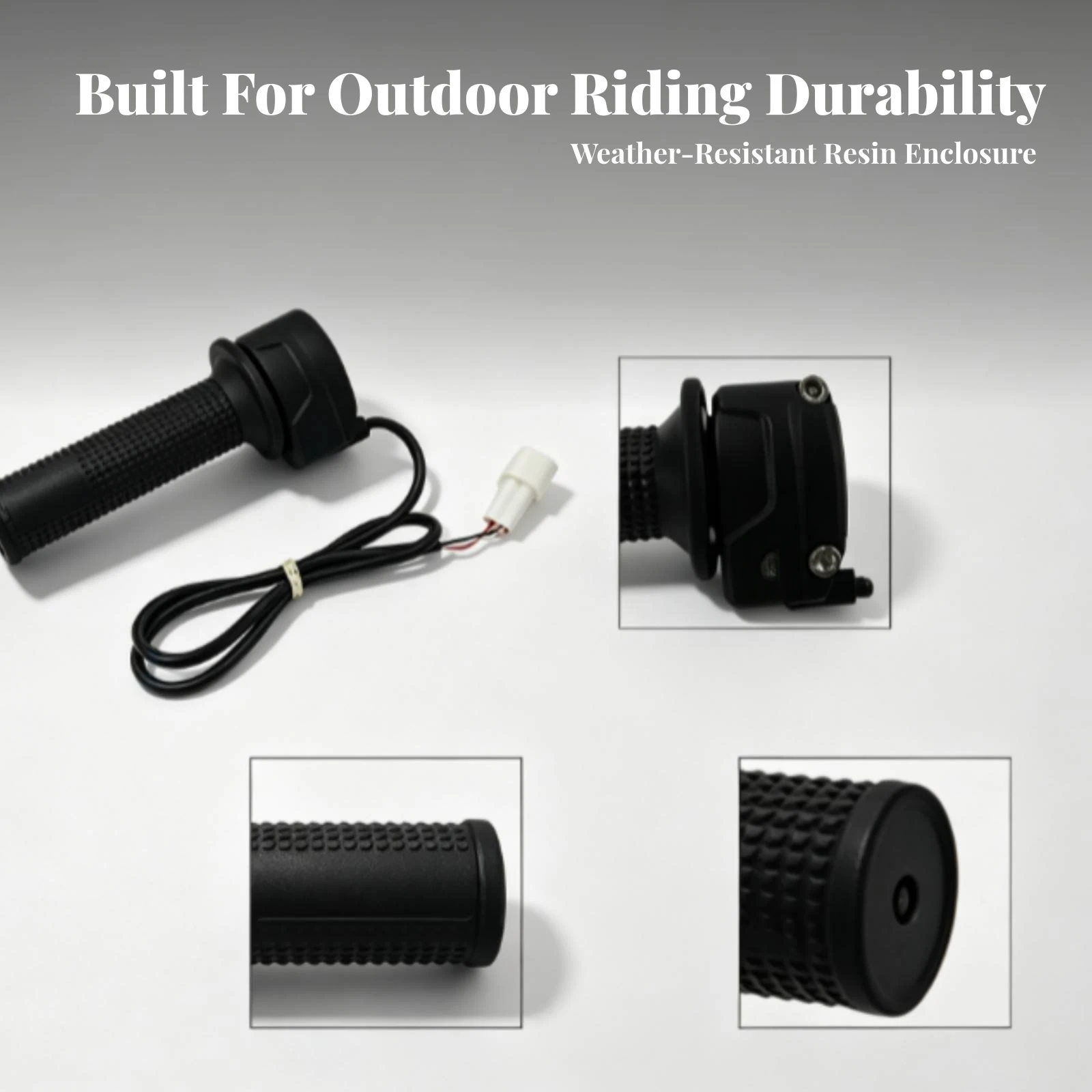 Motorcycle Throttle Grip Assembly Reliable Electronic Throttle Grip with Wired Connector Non-Slip Long-Lasting