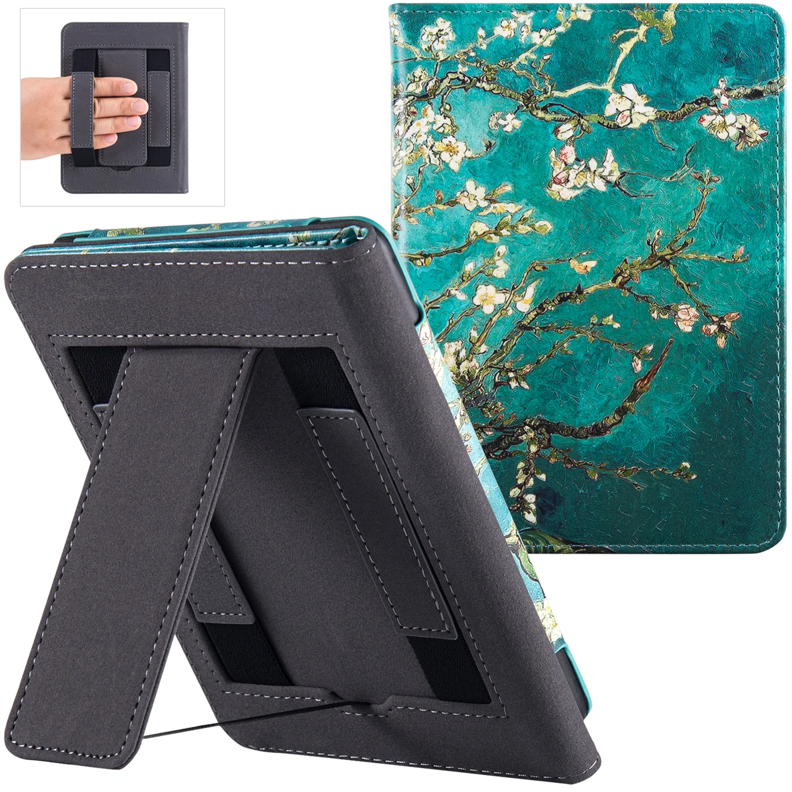 

Case for 7.8" PocketBook InkPad 4 (743G) | Built-in Stand & Hand Strap | with Sleep/Wake | PU Leather Sleeve Cover