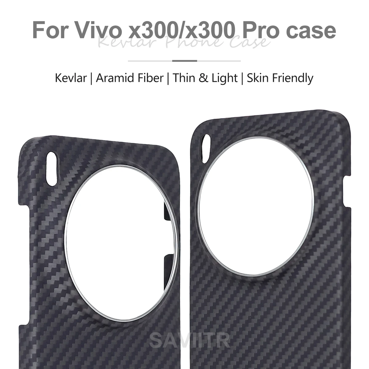 

Чехол SAVIITR для Vivo X300 Pro X300, арамидное волокно, кевлар, карбоновый magsafe, ультратонкий тканевый чехол премиум-класса, магнитный, жесткий, черный, матовый