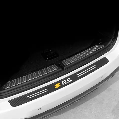 60X7CM Carbon Fiber Car Door Threshold Protective Sticker For Renault RS Clio Scenic Logan Megane Koleos Sandero Safrane Vel