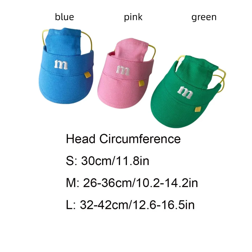 Creative Fashion Puppy Baseball Hat Multicolour Adjustable Dog Hat Portable Cute Dog Sunscreen Cap Outdoor