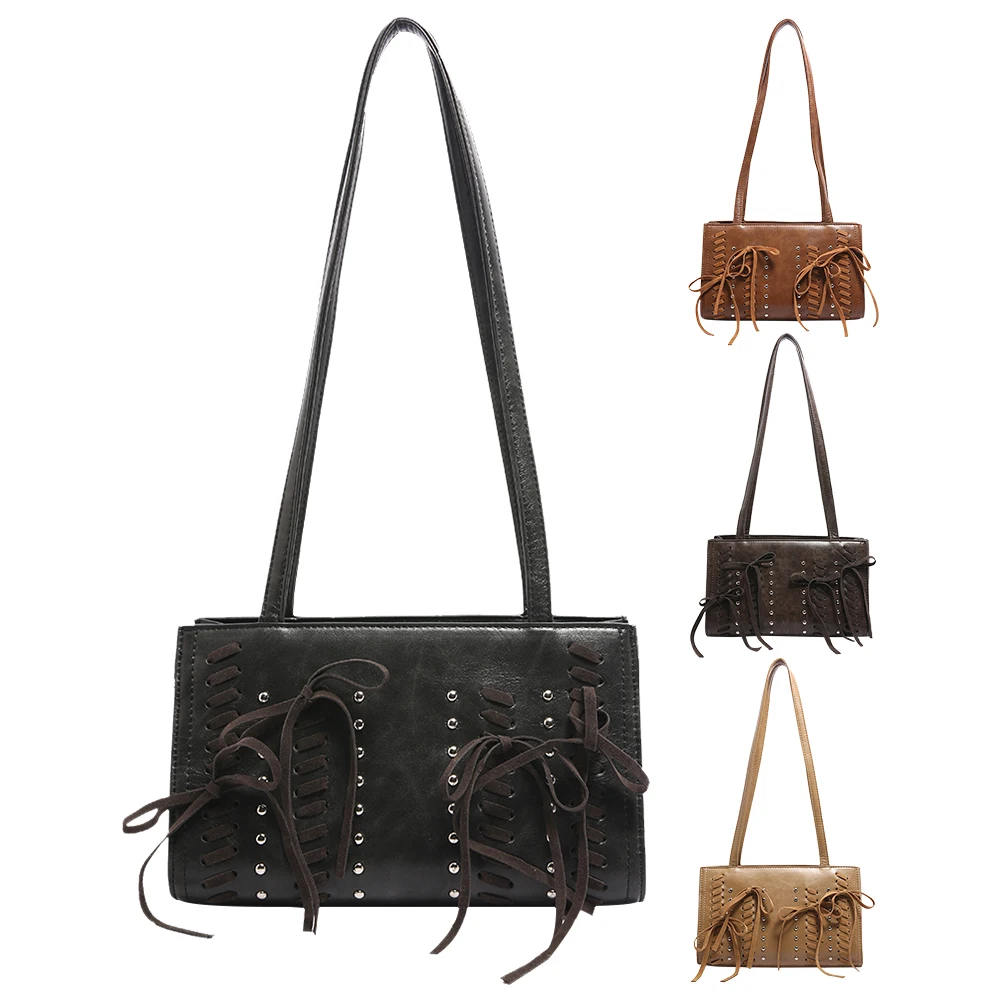 

Underarm Bag for Women Solid Color Handbag PU Leather With Pockets Hobo Bag Satchel Bag for Work Travel Shopping