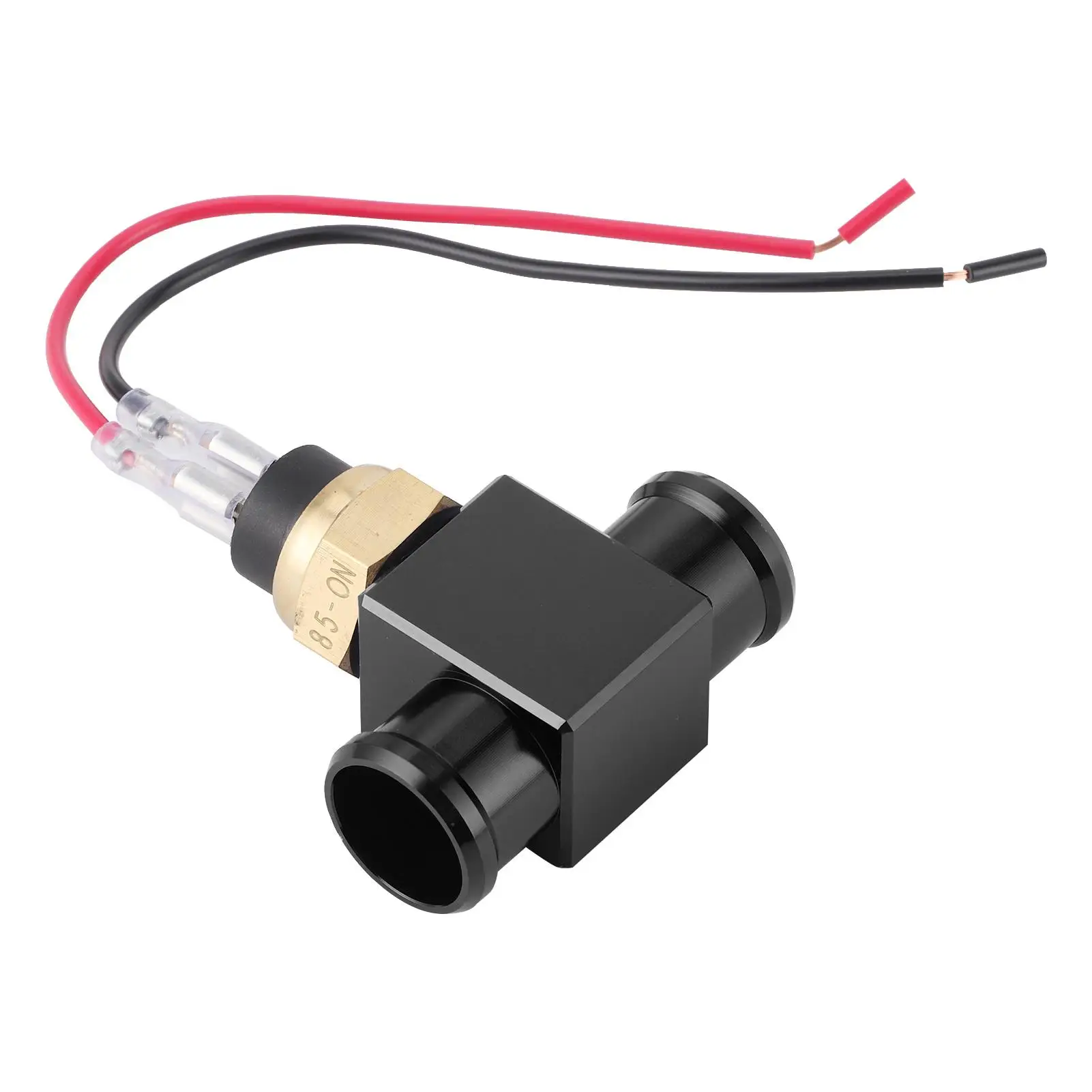 for motorcycle Radiator Thermostat Water Temperature Switch & Temp Sensor with Hose Adapter (Black) - Coolant Fan Control