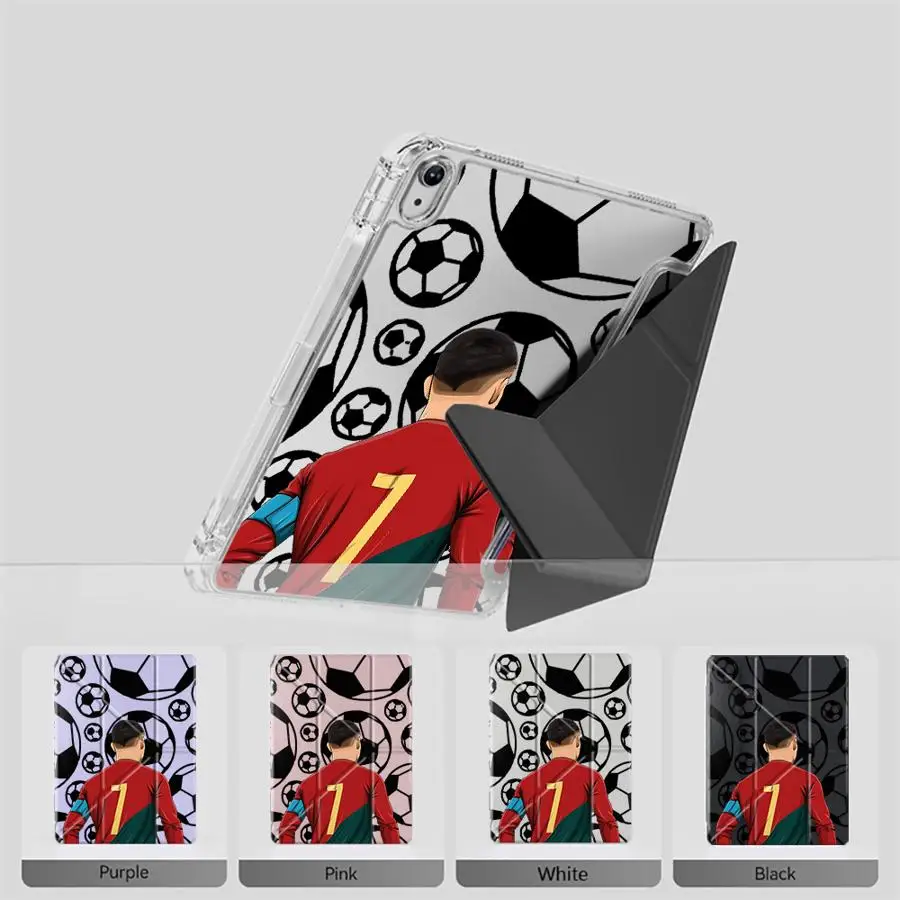 

Tablet Case For iPad Pro 11th 10th 9th 8th 7th 12.9inch Mini 6 7 Pro 2025 Air 4 5 M3 M2 1 2 M4 11inch Y-Fold Holder Cover Soccer