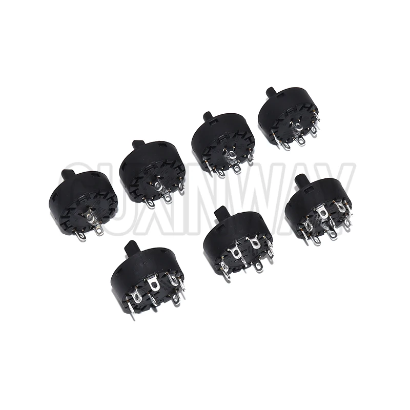 3/4/6/7/8/9Pin Electric Oven Power Switch Heater Temperature Control Switch Knob Switch 6A 2/3/5/6/7/8 Position Rotary Switch