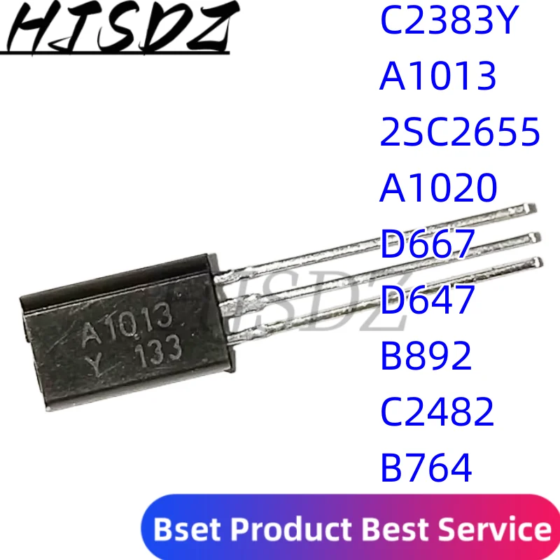 Transistor de triodo de potencia a chip de tubo, 50 unids/lote, C2383Y, A1013, 2SC2655, A1020, D667, B647 TO-92