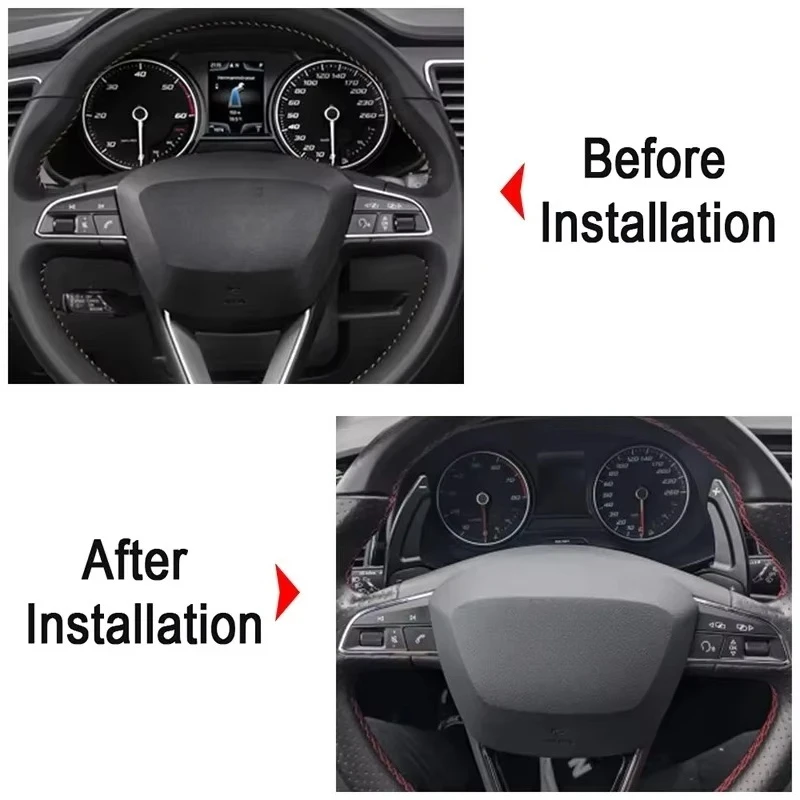 Lenkrad-Paddle-Shifter-Verlängerung für Seat Leon Cupra 5F Ibiza 6F Arona Ateca Leon ST Alhambra Aluminium Shift Paddle Blade – Detail 3