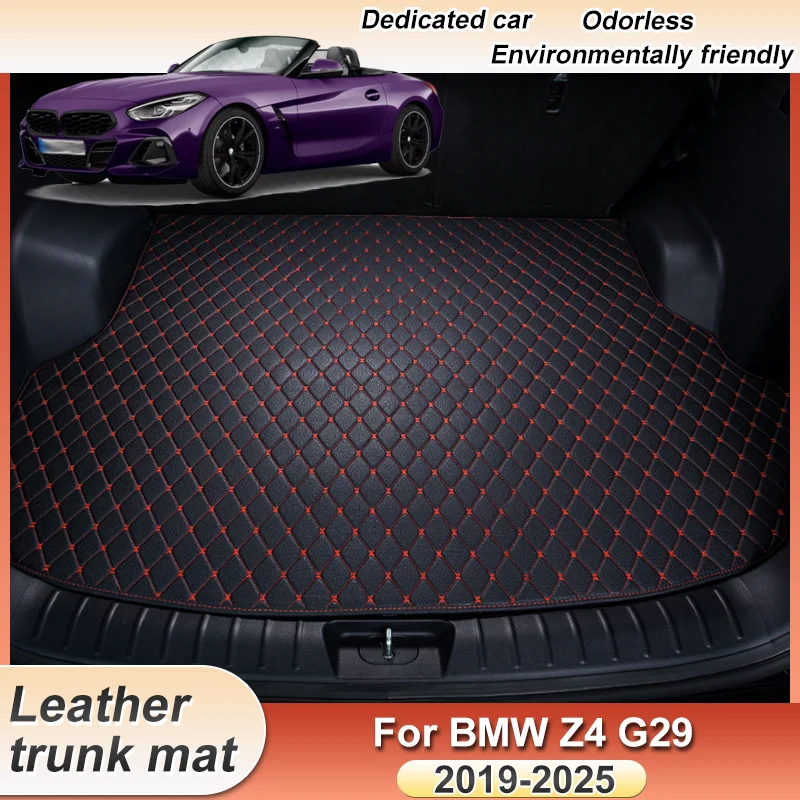 

For BMW Z4 G29 2019~2025 Leather Car Rear Trunk Mats Cargo Liner Anti Dirty Pad Anti-Slip Storage Pad Interior Car Accessories