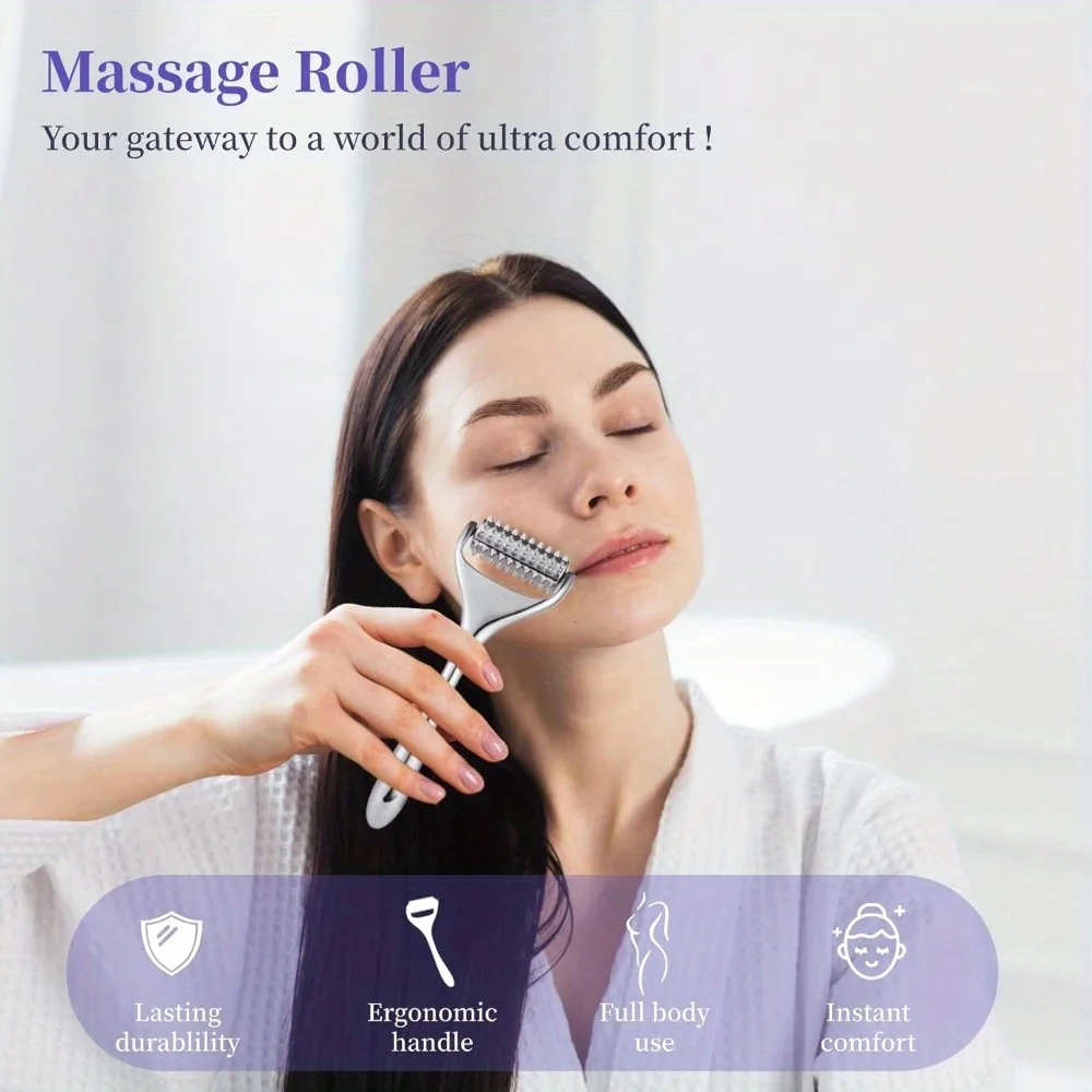 Face Massager Massage Acupuncture Roller For Neck Arm Leg Foot  Face Lifting Deep Tissue Massage Tool Face Beauty Skin Care Tool