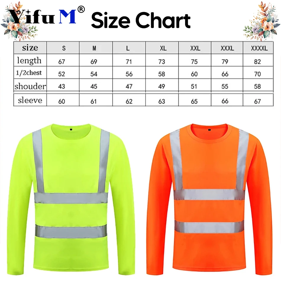DIY Outdoor Shirt Fluorescent High Visibility Safety Work Shirt Breathable Work T Shirt Reflective Vest Tops Quick Dry Summer image 6