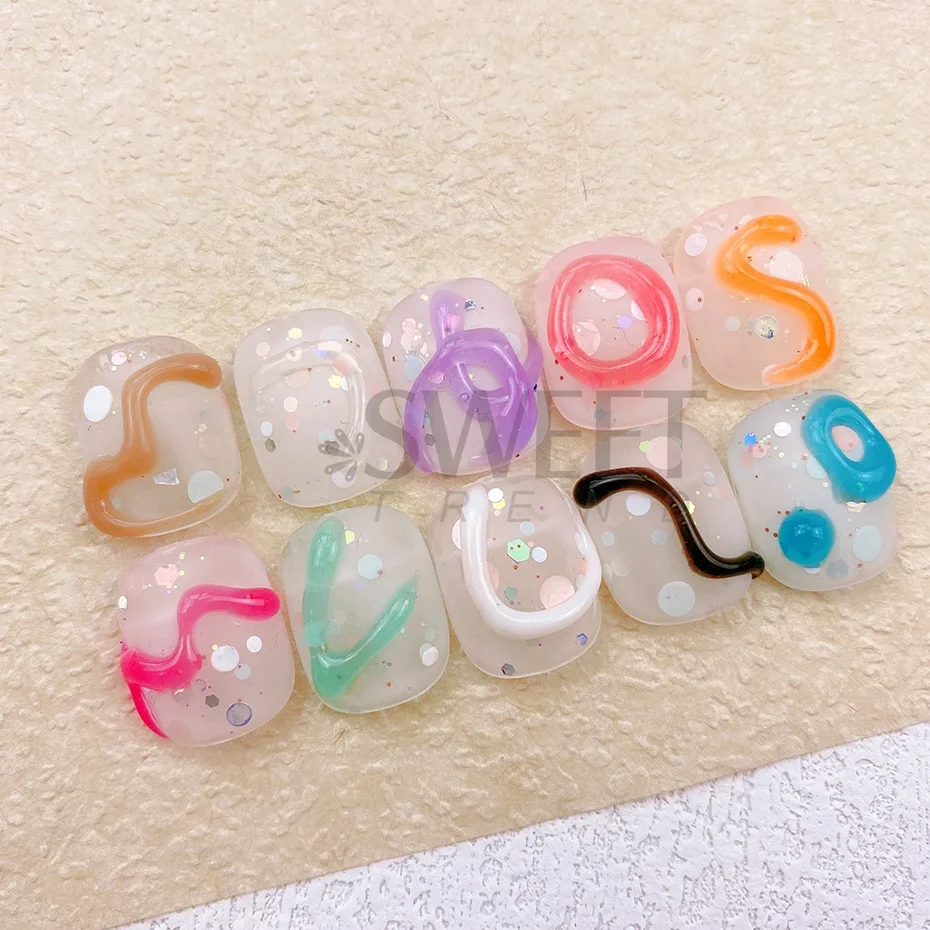 6pcs Jelly Pudding Modeling Nail Gel Polish Colorful Crystal Clear Macaron Emboss DIY Design Gel Solid Texture Manicure Varnish